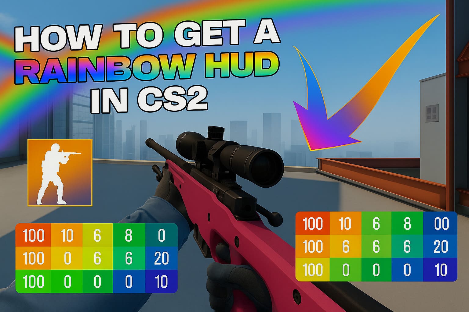 rainbow hud cs2
